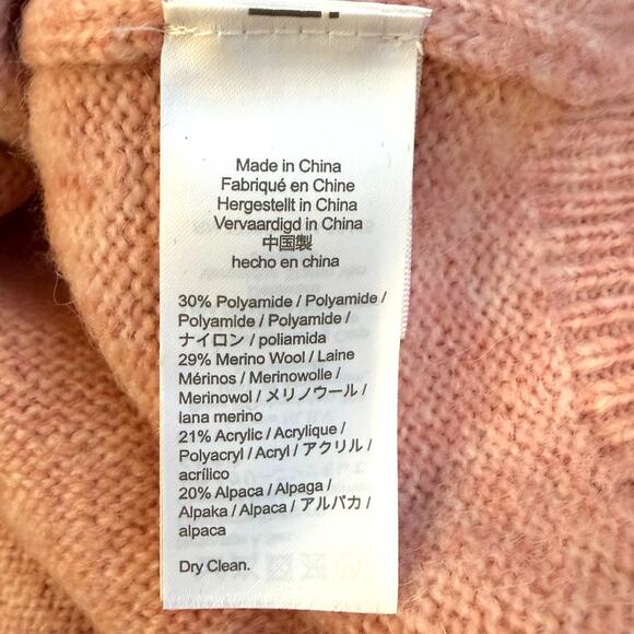 NWT J.Crew Women’s Relaxed Crewneck Sweater Light Pink Wool/Alpaca Blend Large - Picture 4 of 7